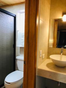 Koupelna v ubytování Hotel María del Tío Molcas