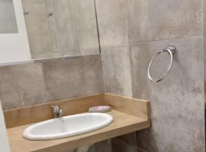 a bathroom with a sink and a shower at El Puerto - Cerca de todo in Córdoba