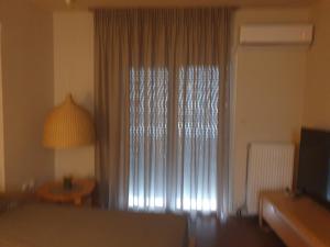 Televízia a/alebo spoločenská miestnosť v ubytovaní A pleasent small -studio close to the port of Volos