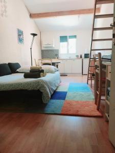 Kuchyň nebo kuchyňský kout v ubytování Cosy Studio en résidence privée