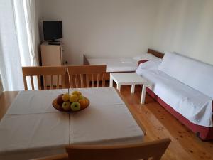 Łóżko lub łóżka w pokoju w obiekcie Ferienhaus Magdalena