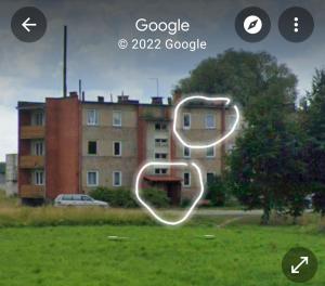 a picture of a building with the words google at Elen Goliševa in Goliševa
