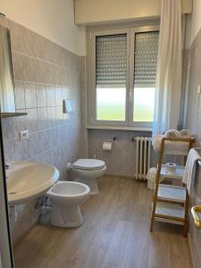 Koupelna v ubytování Albergo AQUILA