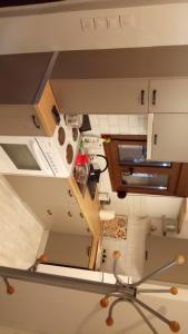 an overhead view of a kitchen with a ceiling at Alex Seaview House in Chorefto