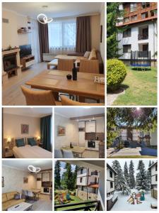 a collage of different pictures of a apartment at Апартамент Лейк Вю, вила Флора, комплекс Маунтин лейк in Smolyan