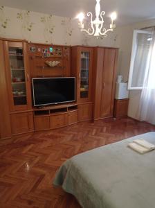 Televízia a/alebo spoločenská miestnosť v ubytovaní Damjan Rooms