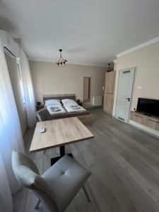 TV a/nebo společenská místnost v ubytování Alina apartmanok