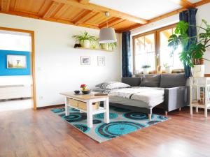 Posezení v ubytování Ferienwohnung Eichkatzel