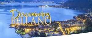 a view of a city with the words disneyland beeling at La Casa Rosa by Roby&Silvy in Bellano