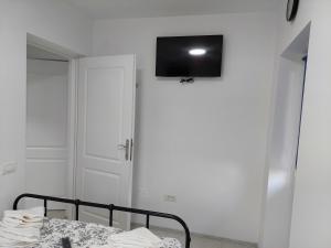 TV a/nebo společenská místnost v ubytování Vila de pe Lac Amara
