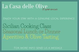 a set of three banners with the words la casa delle olive text at La Casa Delle Olive in Gagliano Castelferrato