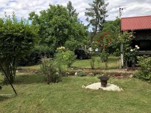 Zahrada ubytování Chata v Želinském meandru obklopená přírodou