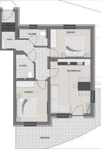 a floor plan of a house at Seereith Apartments in Brixen im Thale