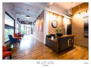 The lobby or reception area at The Loft Hotel Downtown Yangon