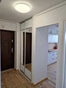 Kuchyňa alebo kuchynka v ubytovaní Apartament Lawendowy Gdańsk