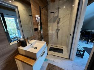 Kúpeľňa v ubytovaní Apartament nad Śperką + 18 fotografií
