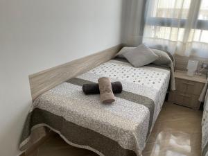Postel nebo postele na pokoji v ubytování Moraira Calamora