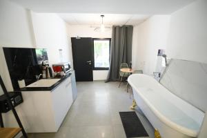 TV a/nebo společenská místnost v ubytování Suites in the Galilee