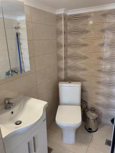 フロギタにあるBreeze Lux Apartment - Front to the beachのトイレと洗面台付きのバスルーム +24枚の写真