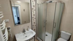 Kúpeľňa v ubytovaní Apartamenty i pokoje gościnne KOŁODZIEJÓWKA
