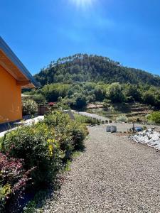 a view of a mountain from a house at Agriturismo Terre di Ginepro in Borghetto di Vara