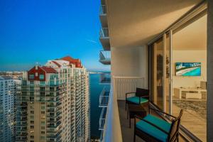 Balkón nebo terasa v ubytování High Floor Unit Located in Brickell - Free Parking
