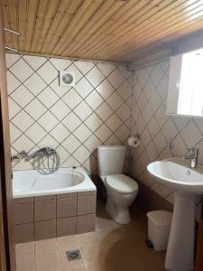 Ванна кімната в Pelionature Maizonette