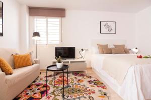 Televízia a/alebo spoločenská miestnosť v ubytovaní Teatro Suites Málaga CITY FLAT