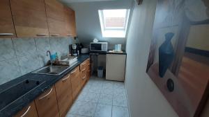 Kuchyň nebo kuchyňský kout v ubytování TABÁN Apartman