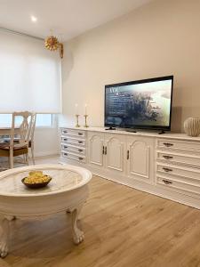 TV a/nebo společenská místnost v ubytování BRIGHT APARTMENT IN THE CENTER OF SANTANDER