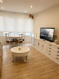 TV a/nebo společenská místnost v ubytování BRIGHT APARTMENT IN THE CENTER OF SANTANDER