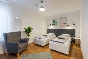 Posezení v ubytování Glück Auf Appartements Lösorter Straße Duisburg