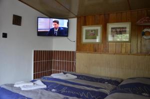 Postel nebo postele na pokoji v ubytování Chata u Hřiště