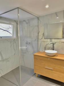 Ванная комната в Casa Austral vista única de toda la ciudad de Ushuaia