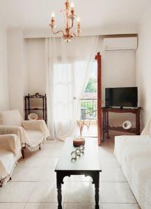 TV a/nebo společenská místnost v ubytování Intimate Olympus House + 37 fotografií