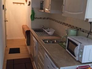 Kuchyň nebo kuchyňský kout v ubytování Studio rénové 4 pers au pied des pistes avec parking - FR-1-165A-31