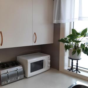 Grindavik Guesthouse self check in & outにあるキッチンまたは簡易キッチン