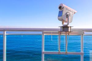 a security camera on the side of a boat at Palace Praia Hotel in Florianópolis