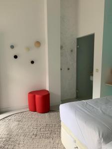 Łóżko lub łóżka w pokoju w obiekcie ESPEJO DE SOLEDADES