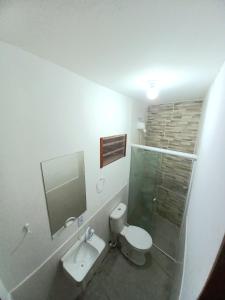 Phòng tắm tại Pousada Ventos e Velas