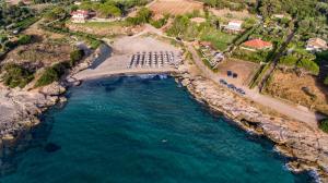 an aerial view of a body of water at Villa Georgina B&B in Katakolon