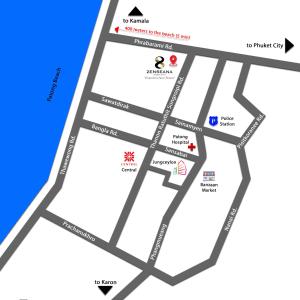 a map of the proposed site of the proposed apartment complex at Zenseana Resort & Spa - Patong, Phuket in Patong Beach