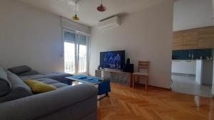 Televízia a/alebo spoločenská miestnosť v ubytovaní Cozy apartment GALA