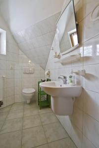 コシチェリスコにあるWilla u Krzeptowskichのバスルーム(洗面台、トイレ付)