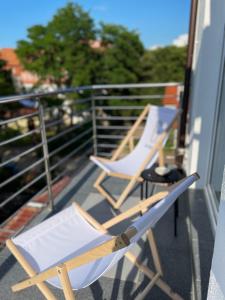 Balkón alebo terasa v ubytovaní Dubois Apartments Kołobrzeg
