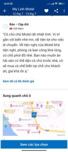 ein Screenshot eines Mobiltelefons mit einer Karte in der Unterkunft My Linh Motel 976 Đường võ thị sáu long hải in Long Hải