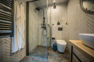 Kúpeľňa v ubytovaní Apartamenty Rymanów + 35 fotografií