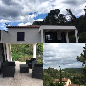 una casa con vista sulle montagne di Maison entière pour 6 personnes dans les Cévennes a Cendras