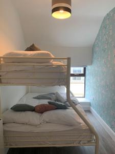 Etagenbett in einem Zimmer mit einer Wand in der Unterkunft 13 Eyre Square Lane in Galway