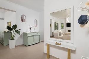 Postel nebo postele na pokoji v ubytování Villa Elora Platanias